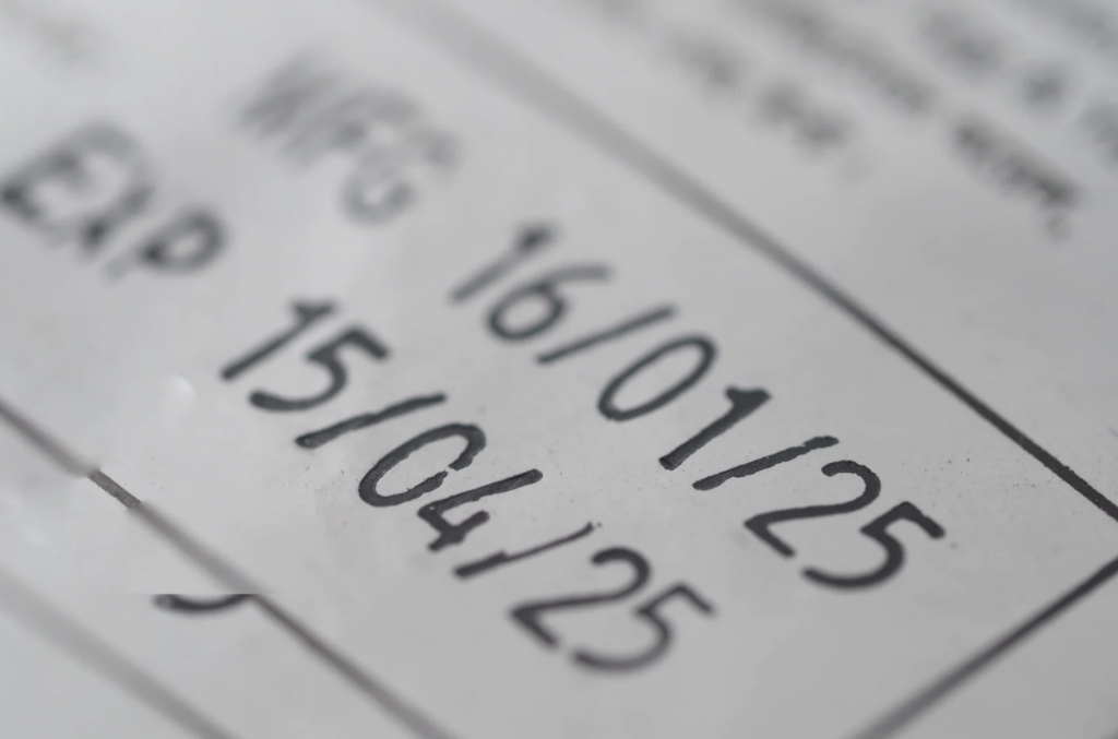 picture of an expiration date